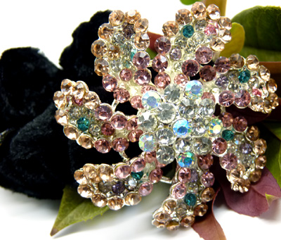 日韩时尚精品头扣 水钻头扎 梅花 女士靓丽头扣