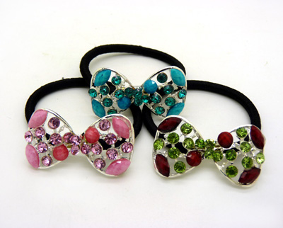 合金皓石镶钻发绳  韩版头花