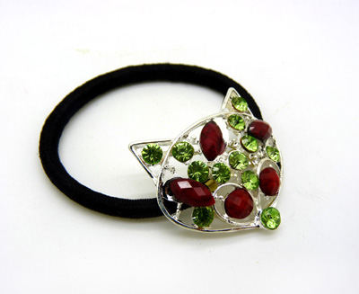 时尚韩版头饰 橡皮筋 合金锆石发圈 