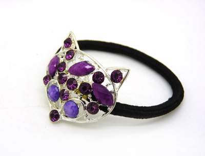 时尚韩版头饰 橡皮筋 合金锆石发圈 头绳扎头发绳	