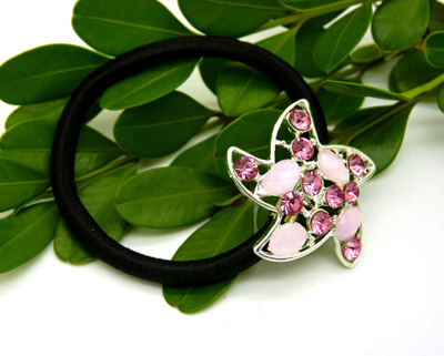  时尚韩版头饰 橡皮筋 合金锆石发圈 头绳扎头发绳