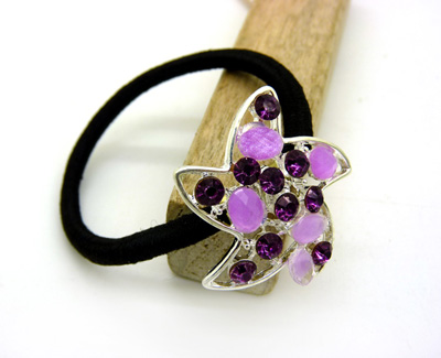 时尚韩版头饰 橡皮筋 合金锆石发圈 头绳扎头发绳	