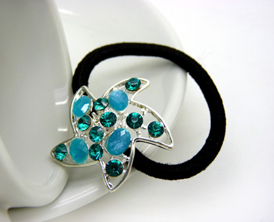 韩国发饰 时尚韩版头饰 橡皮筋 合金锆石发圈