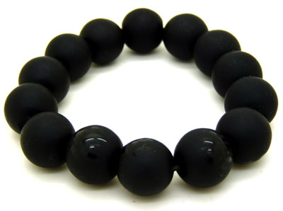 信念开光/黑磨砂佛字手珠黑色	