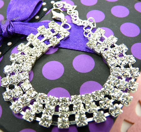 精品带钻手链 潮女必备 （三排带钻手链）