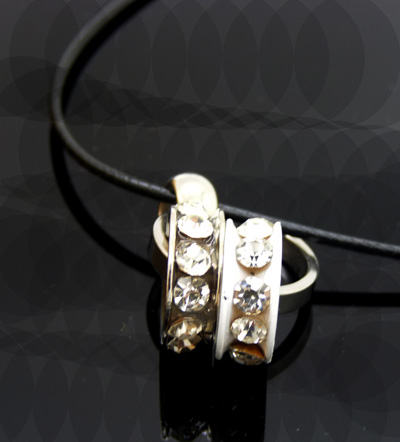 韩版时尚项链 男士饰品 钛钢男生男士指环砖项链	