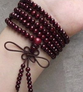 开光檀木佛珠加长款手链 香木男女款 转运辟邪保平安（保真香木）