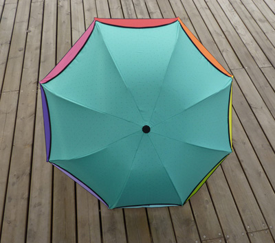 遮阳伞超强防晒50+黑胶太阳伞 防紫外线折叠伞彩虹晴雨伞 黑胶彩虹伞