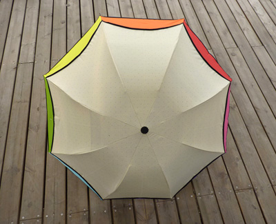 遮阳伞超强防晒50+黑胶太阳伞 防紫外线折叠伞彩虹晴雨伞 黑胶彩虹伞