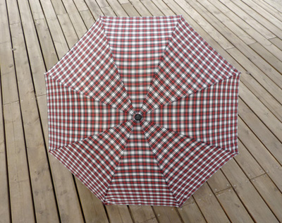 遮阳伞防紫外线时尚男女通用伞经典格子条纹伞 色织格子伞	