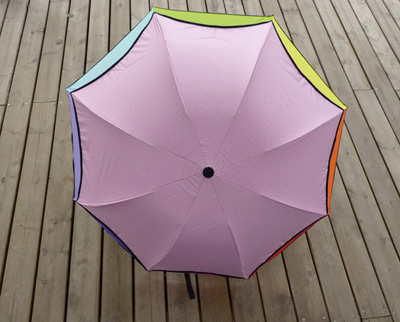 遮阳伞超强防晒50+黑胶太阳伞 防紫外线折叠伞彩虹晴雨伞 黑胶彩虹伞