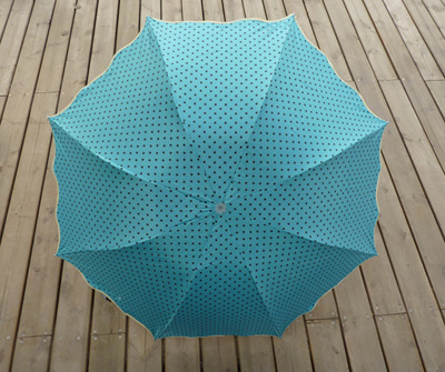 正品时尚花折叠女晴雨伞防紫外线遮阳超轻防晒太阳伞---黑胶点子荷叶边伞