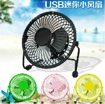 新款360度旋转4寸铁艺风扇-黑色	