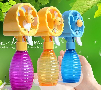 创意手持式喷水风扇冰水喷雾风扇(多色)	