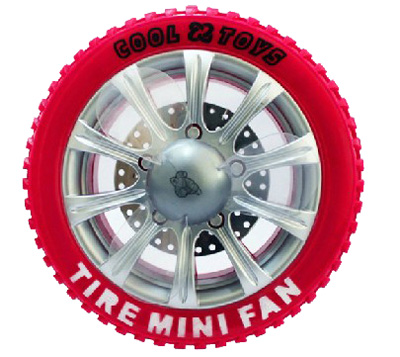 我型我酷 个性创意USB充电式轮胎风扇	