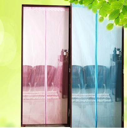 炫彩夏季磁性直条软纱防蚊门帘-多色