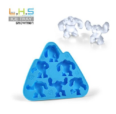  创意硅胶冰格冰块模 日本制冰盒 制冰模具 洛哈思冰格混色-雪怪	