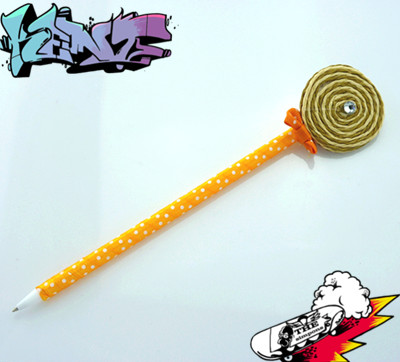 韩版创意棒棒糖圆珠笔	