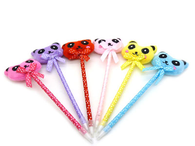 韩版卡通圆珠笔 可爱公主猫头创意笔 -卡通笔	