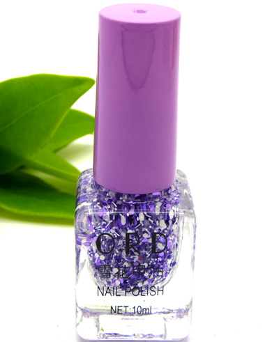 美甲亮片指甲油 环保璀璨闪粉美甲油 