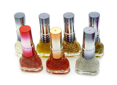 亮片指甲油 时尚女士星星指甲油 -裸色炫彩甲油