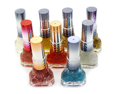 亮片指甲油 时尚女士星星指甲油 -裸色炫彩甲油