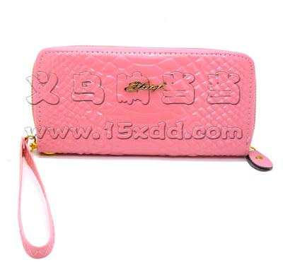鳄鱼纹韩版女士钱包 长款单拉链皮夹 时尚手包