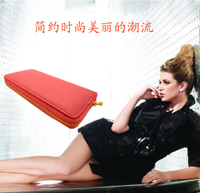 复古时尚简约钱包 女长款韩版大容量女式钱夹手包 拉链多层钱夹