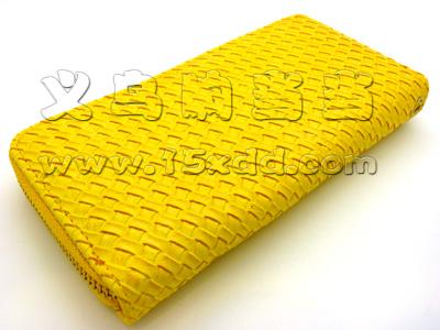 最新款韩版手工编织钱夹 女士长款手包 单拉链潮流钱包	