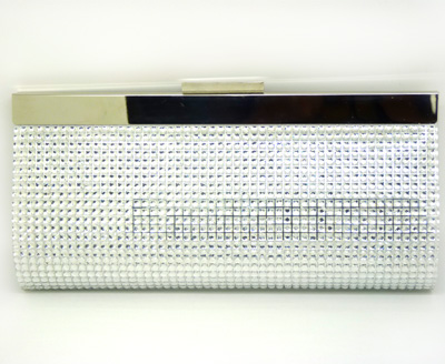 全国最低价专柜ROGRES 新款满钻手包双面全钻石女包新娘礼服小包宴会手拿包	