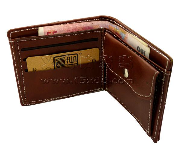 新款钱包男士短款钱包皮夹 韩版学生钱包多卡位零钱包	