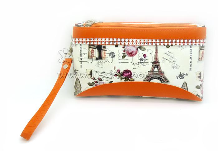 新款大容量双拉链女士钱包女长款单肩钱包 手拿包手包斜挎包 -时尚女包	