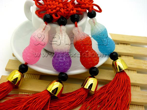 精品中国结 汽车挂饰 中国特色手工艺品 手工编织 幸运葫芦挂件	