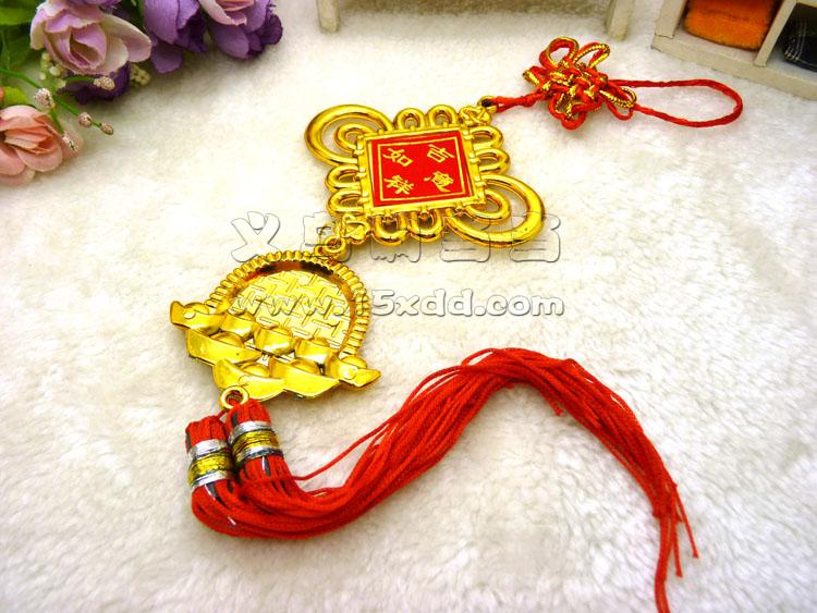 新款新年春节挂饰 中国结挂件 金色大号挂件一帆风顺镀金-3号
