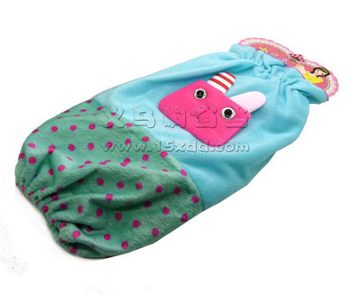 新款摩丝超柔绒女士袖套长款 可爱兔子儿童护袖套袖 -4号