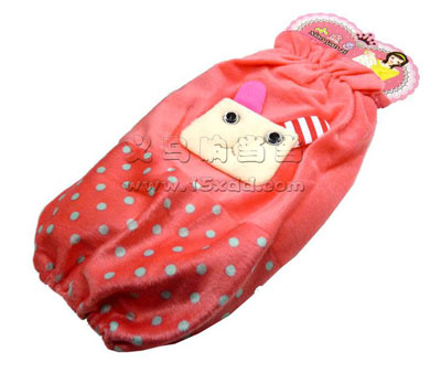 新款摩丝超柔绒女士袖套长款 可爱兔子儿童护袖套袖 -4号