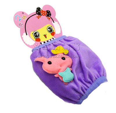 韩版卡通兔子毛绒袖套 长款女士可爱套袖 儿童防污护袖头 -5号