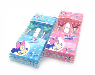 米奇手机入耳式耳机 可爱卡通线控带麦克风话筒耳麦语音 -女士耳机MN-60	