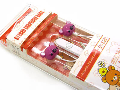 可爱小熊 入耳式耳机 卡通外形个性耳塞手机耳机 -电脑万能耳机EV-528	