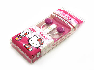 可爱hello Kitty耳机猫头 入耳式MP3 -卡通耳机通用耳机KT100	