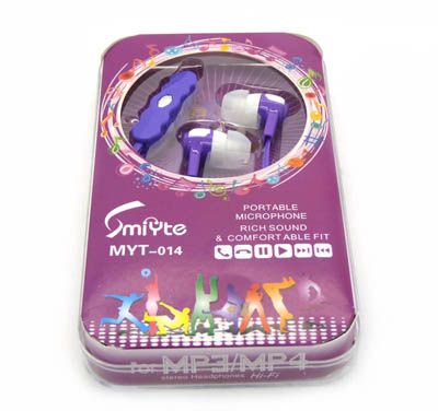 耳机带麦低音入耳式手机耳机 耳塞线控带话筒 -通话耳机MYT-014