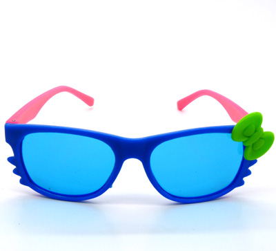 韩版女童蝴蝶结KT猫卡通眼镜 儿童配饰七彩镜片-12003	