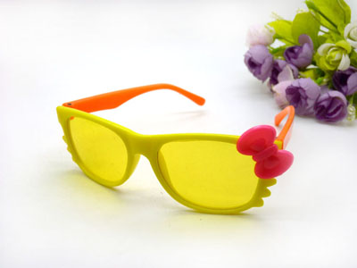 儿童偏光太阳镜 男女款小猫咪款卡通偏光眼镜墨镜 -12003小孩