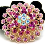 孔雀 镶钻绒布圈发饰/优雅花朵盘发发圈/发梳/发夹/头饰 精品发饰  发圈