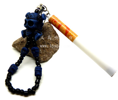 小烟手机链 个性骷髅手机挂件 手机饰品	