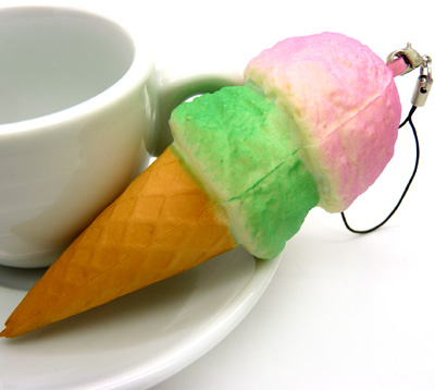 冰淇淋手机挂件 仿真食物手机链	