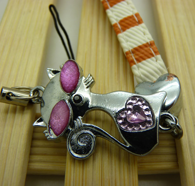 合金亚克力皮绳挂件 钥匙挂件