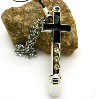 手机触屏笔合金镶钻挂件	