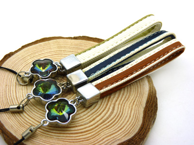 手机链 皮带水晶镶钻皮手机挂件