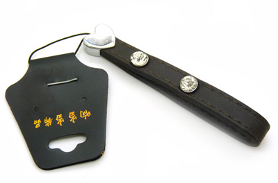 新款手机绳挂件 个性合金皮革 -合金手机链	